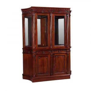 Flute Leg 2 Door Bookcase