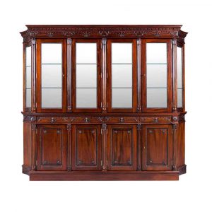 Flute Leg 4 Door Bookcase
