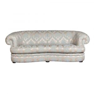 Upholstered Kidney Couch Plain Back